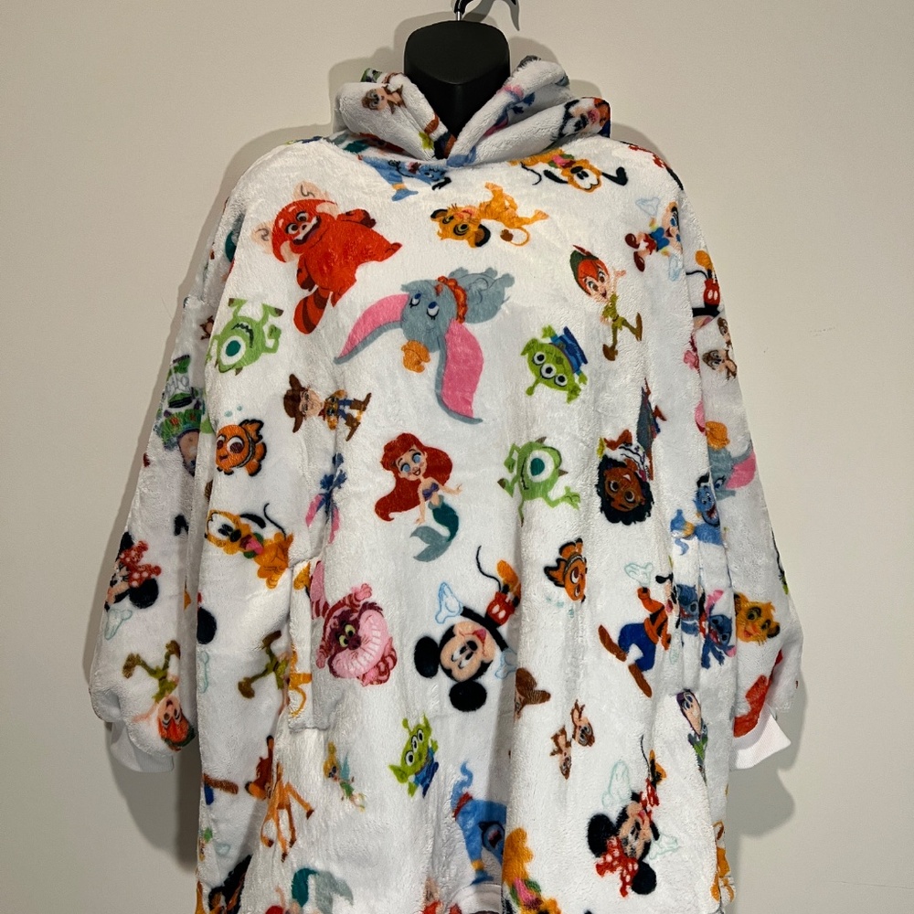 Disney 100 Year Anniversary Disneyland Sherpa Lined Character Hoodie Sweater OS